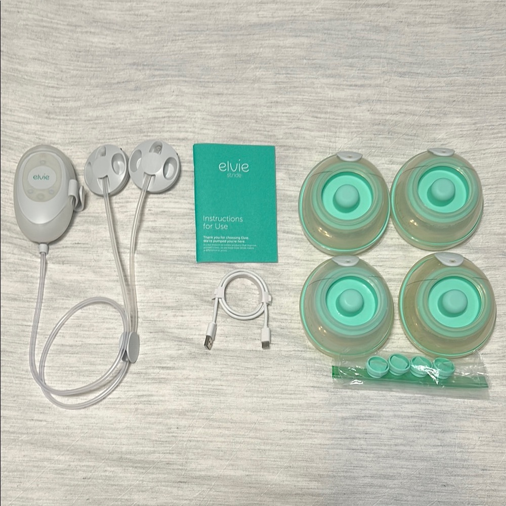Elvie Stride Breast Pump Set with Accessories
